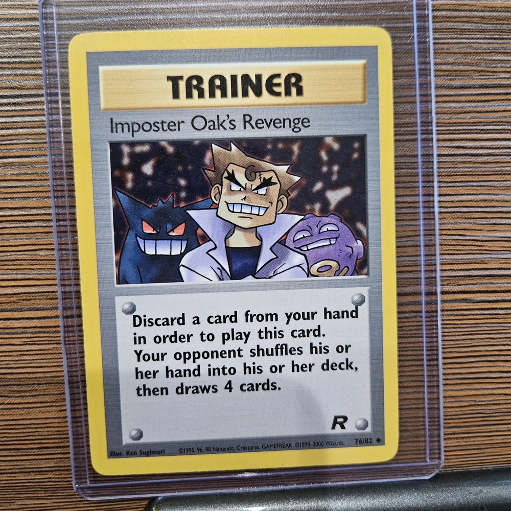 Imposter Oak's Revenge 76/82 Rocket Trainer Card